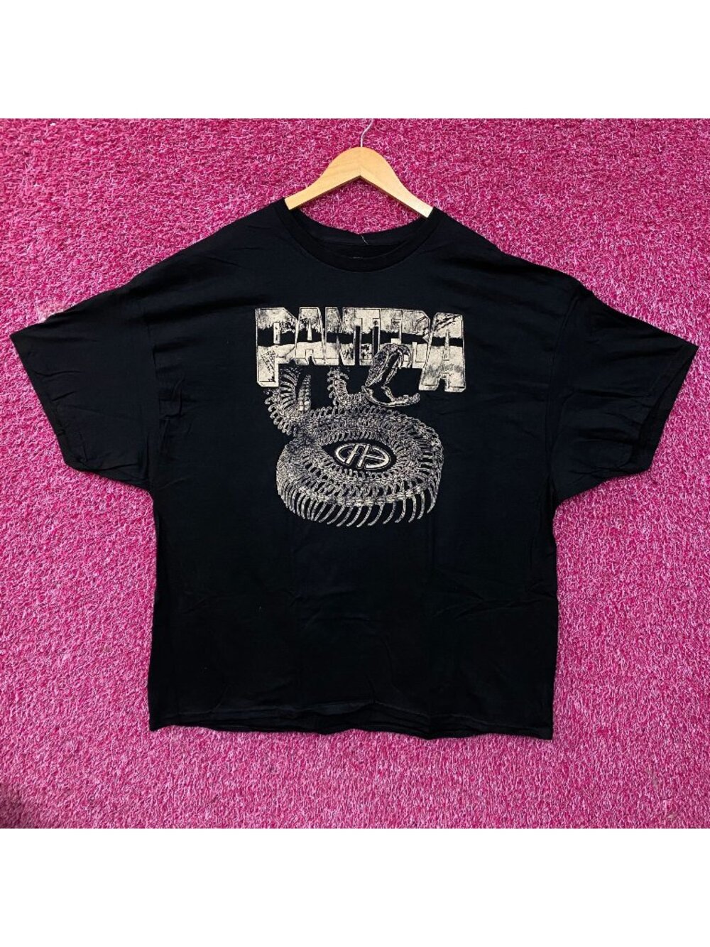 Pantera Cowboys From Hell Snake Skeleton Heavy Metal Graphic T-Shirt 3XL